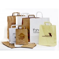 שקיות נשיאה מנייר - ידית שטוחה - מוזלות !!